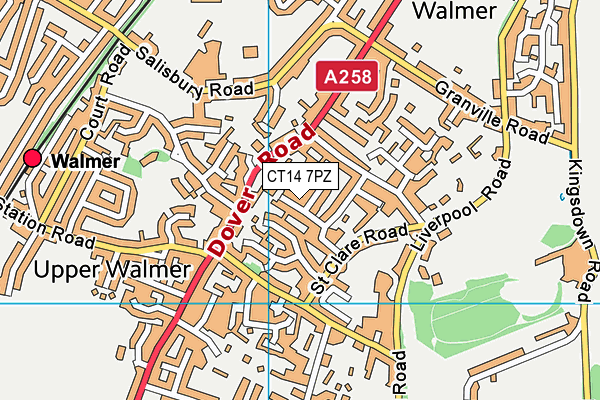 CT14 7PZ map - OS VectorMap District (Ordnance Survey)