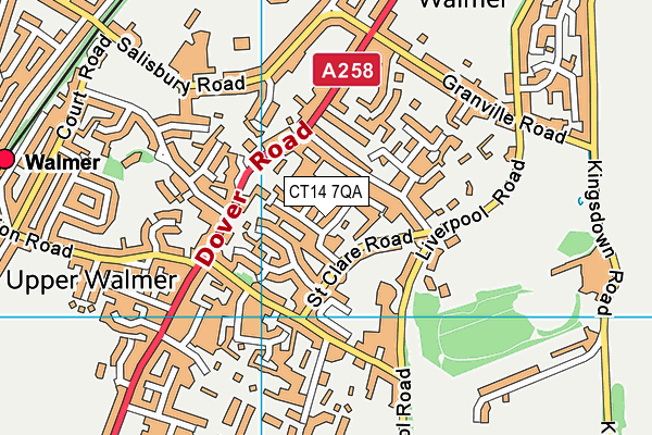 CT14 7QA map - OS VectorMap District (Ordnance Survey)