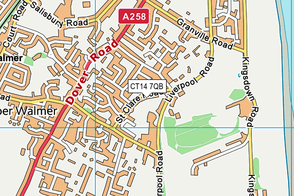 CT14 7QB map - OS VectorMap District (Ordnance Survey)