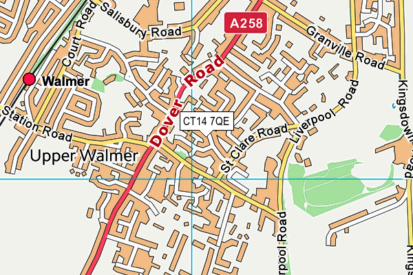 CT14 7QE map - OS VectorMap District (Ordnance Survey)