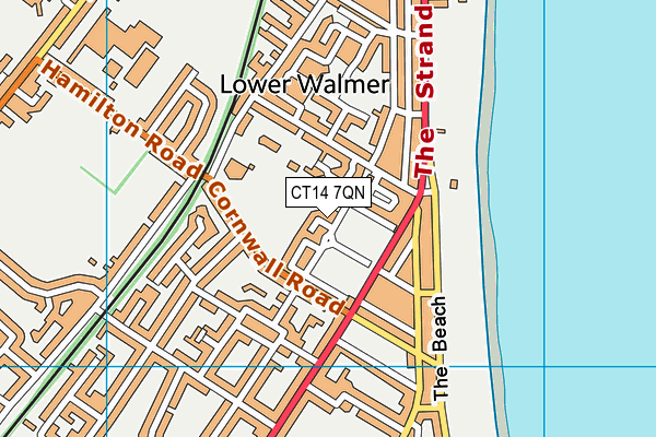 CT14 7QN map - OS VectorMap District (Ordnance Survey)