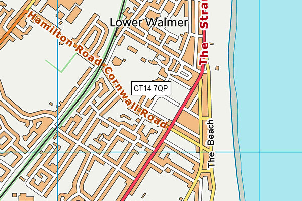 CT14 7QP map - OS VectorMap District (Ordnance Survey)