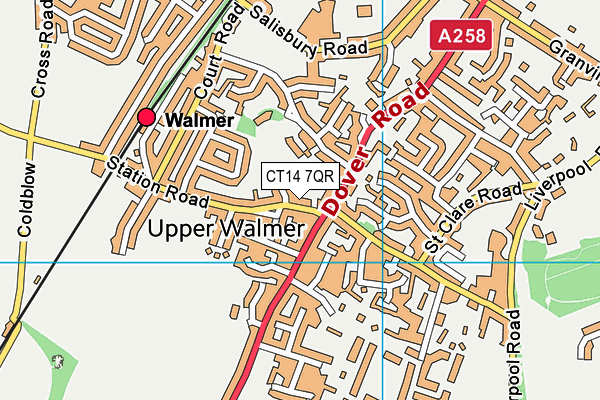 CT14 7QR map - OS VectorMap District (Ordnance Survey)