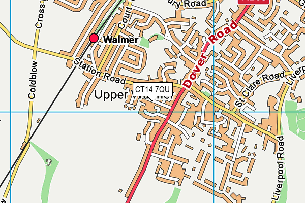 CT14 7QU map - OS VectorMap District (Ordnance Survey)