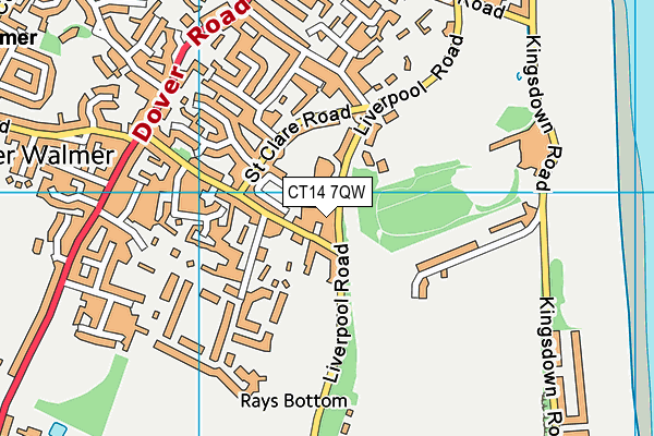 CT14 7QW map - OS VectorMap District (Ordnance Survey)