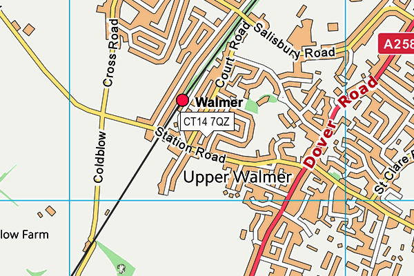 CT14 7QZ map - OS VectorMap District (Ordnance Survey)