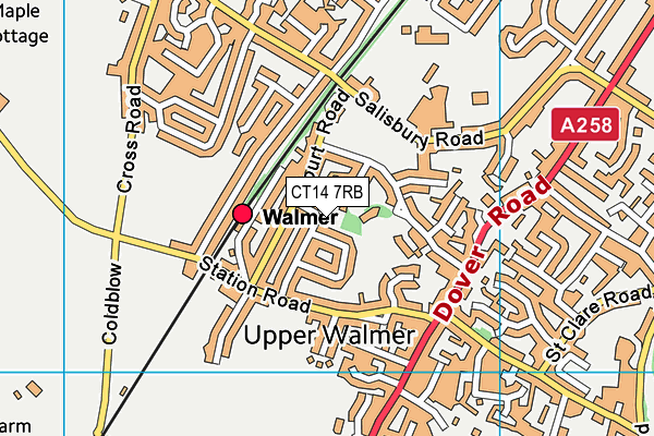 CT14 7RB map - OS VectorMap District (Ordnance Survey)