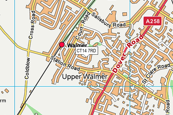 CT14 7RD map - OS VectorMap District (Ordnance Survey)