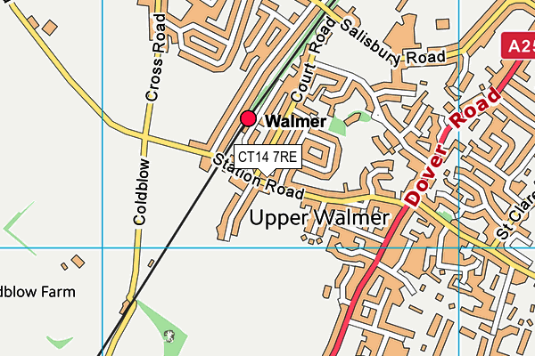 CT14 7RE map - OS VectorMap District (Ordnance Survey)