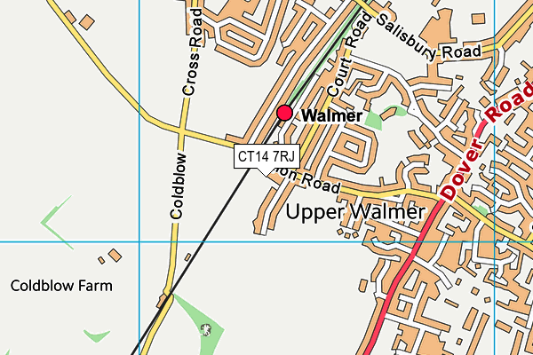CT14 7RJ map - OS VectorMap District (Ordnance Survey)