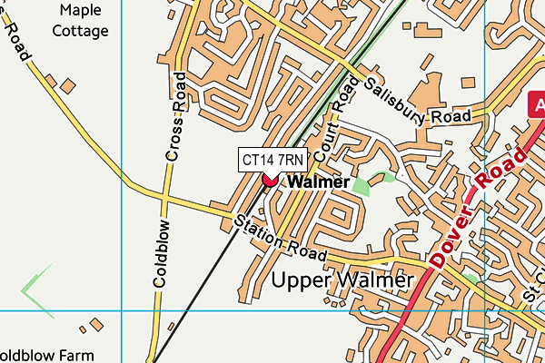 CT14 7RN map - OS VectorMap District (Ordnance Survey)