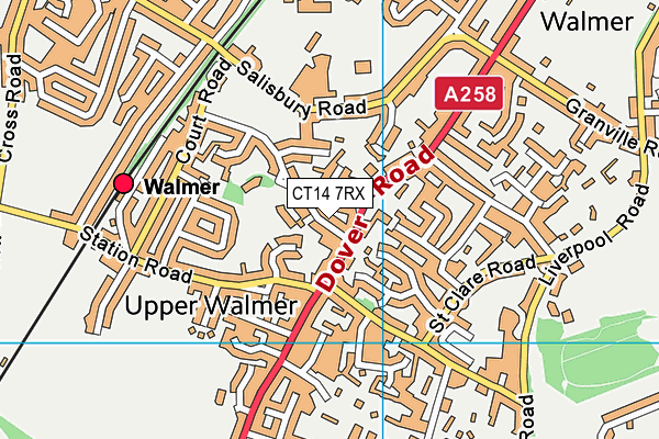 CT14 7RX map - OS VectorMap District (Ordnance Survey)