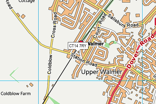 CT14 7RY map - OS VectorMap District (Ordnance Survey)