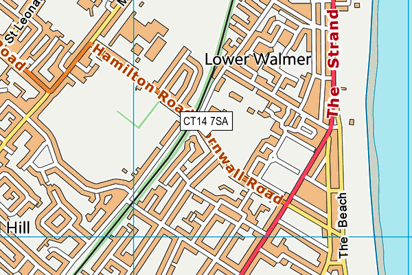 CT14 7SA map - OS VectorMap District (Ordnance Survey)