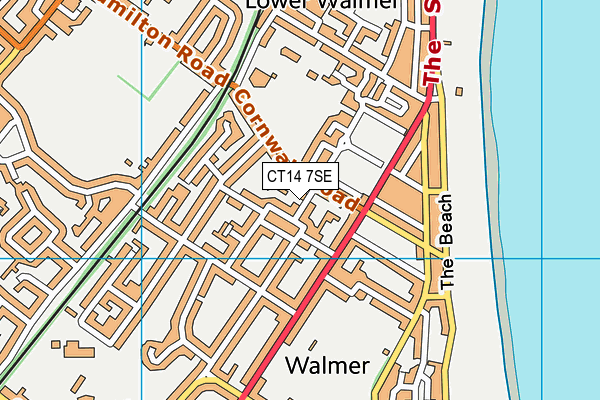 CT14 7SE map - OS VectorMap District (Ordnance Survey)