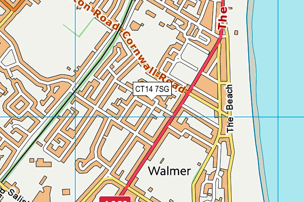 CT14 7SG map - OS VectorMap District (Ordnance Survey)