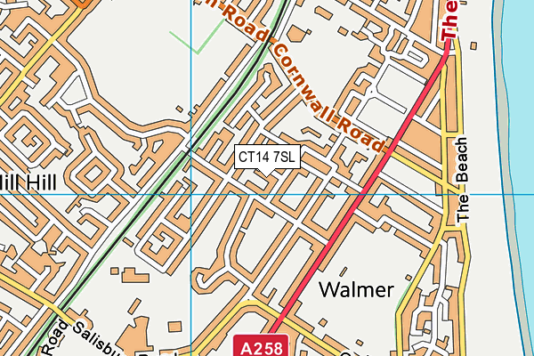 CT14 7SL map - OS VectorMap District (Ordnance Survey)