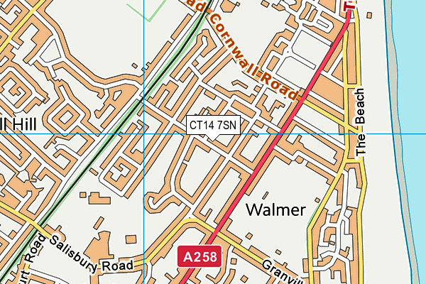 CT14 7SN map - OS VectorMap District (Ordnance Survey)