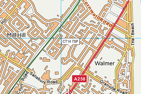 CT14 7SP map - OS VectorMap District (Ordnance Survey)