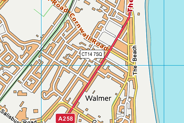 CT14 7SQ map - OS VectorMap District (Ordnance Survey)