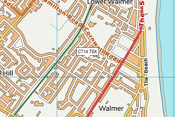 CT14 7SX map - OS VectorMap District (Ordnance Survey)