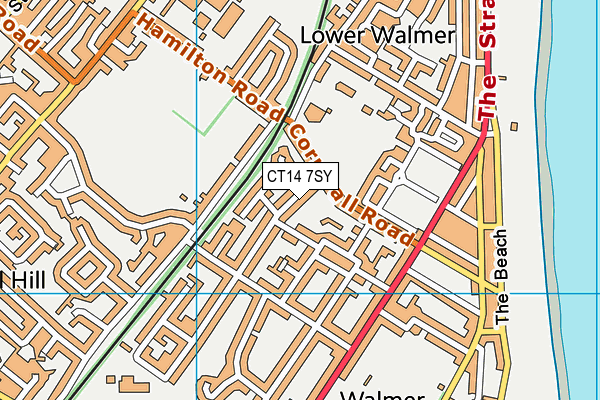 CT14 7SY map - OS VectorMap District (Ordnance Survey)