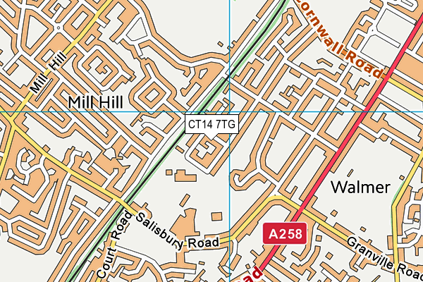 CT14 7TG map - OS VectorMap District (Ordnance Survey)