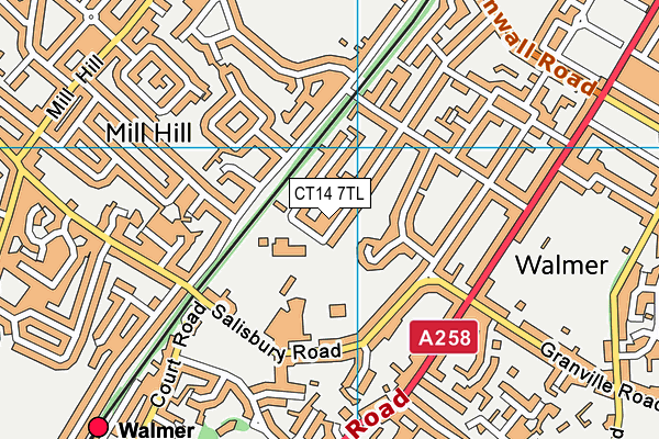 CT14 7TL map - OS VectorMap District (Ordnance Survey)