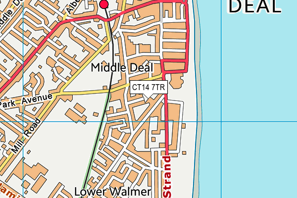 CT14 7TR map - OS VectorMap District (Ordnance Survey)