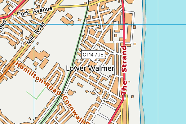 CT14 7UE map - OS VectorMap District (Ordnance Survey)