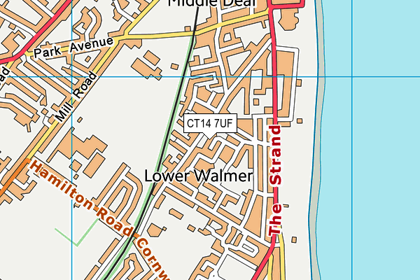 CT14 7UF map - OS VectorMap District (Ordnance Survey)