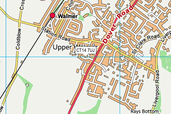 CT14 7UJ map - OS VectorMap District (Ordnance Survey)