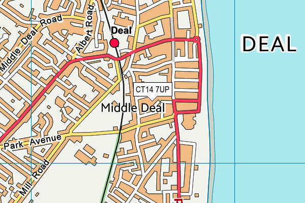 CT14 7UP map - OS VectorMap District (Ordnance Survey)