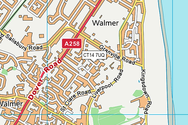 CT14 7UQ map - OS VectorMap District (Ordnance Survey)