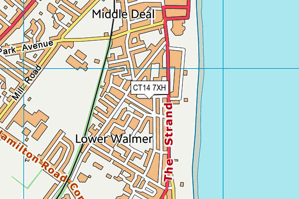 CT14 7XH map - OS VectorMap District (Ordnance Survey)