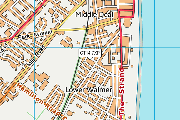 CT14 7XP map - OS VectorMap District (Ordnance Survey)