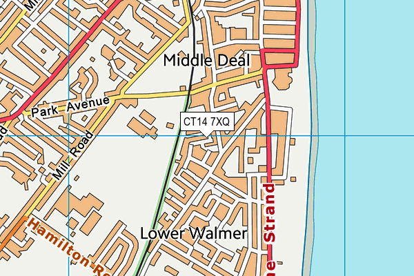 CT14 7XQ map - OS VectorMap District (Ordnance Survey)