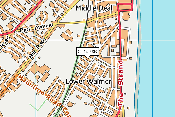 CT14 7XR map - OS VectorMap District (Ordnance Survey)