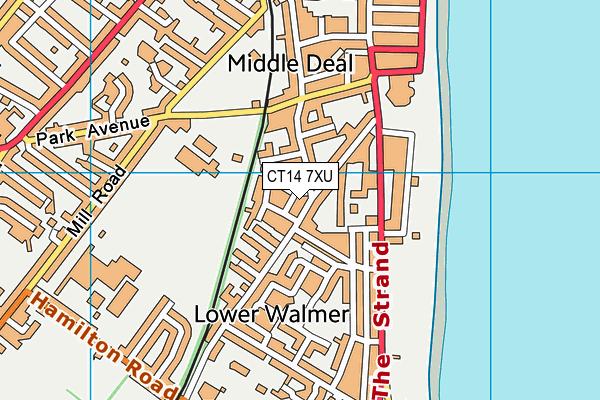 CT14 7XU map - OS VectorMap District (Ordnance Survey)