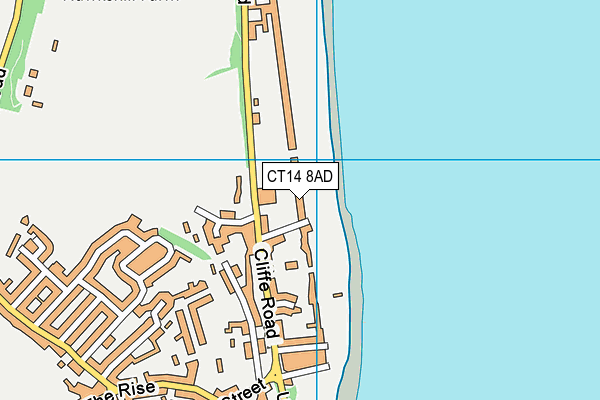 CT14 8AD map - OS VectorMap District (Ordnance Survey)