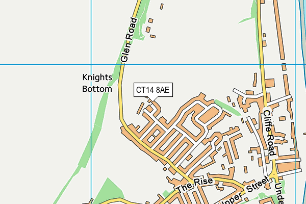 CT14 8AE map - OS VectorMap District (Ordnance Survey)
