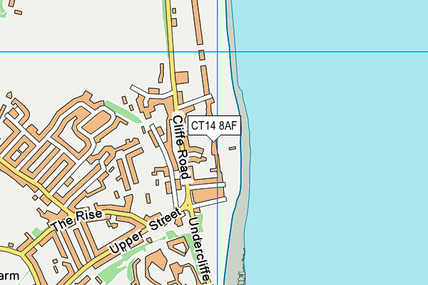 CT14 8AF map - OS VectorMap District (Ordnance Survey)