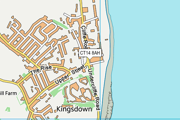 CT14 8AH map - OS VectorMap District (Ordnance Survey)