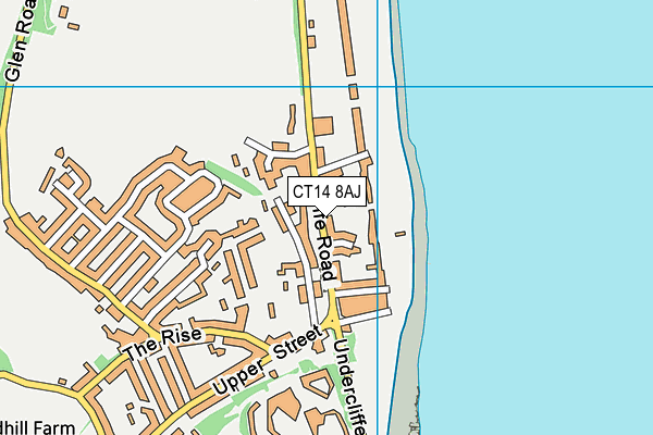 CT14 8AJ map - OS VectorMap District (Ordnance Survey)