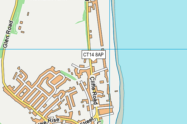 CT14 8AP map - OS VectorMap District (Ordnance Survey)