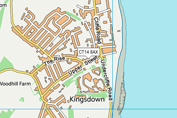 CT14 8AX map - OS VectorMap District (Ordnance Survey)