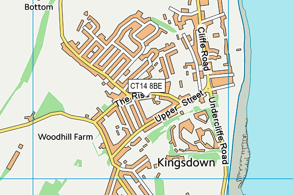 CT14 8BE map - OS VectorMap District (Ordnance Survey)