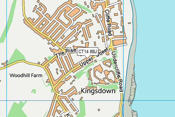 CT14 8BJ map - OS VectorMap District (Ordnance Survey)