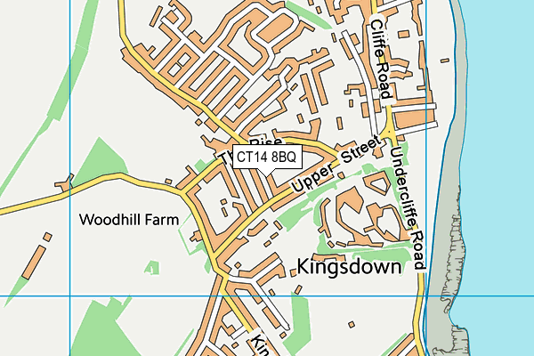 CT14 8BQ map - OS VectorMap District (Ordnance Survey)