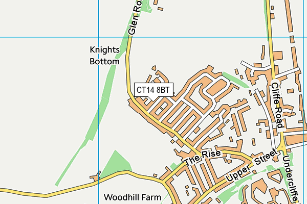 CT14 8BT map - OS VectorMap District (Ordnance Survey)